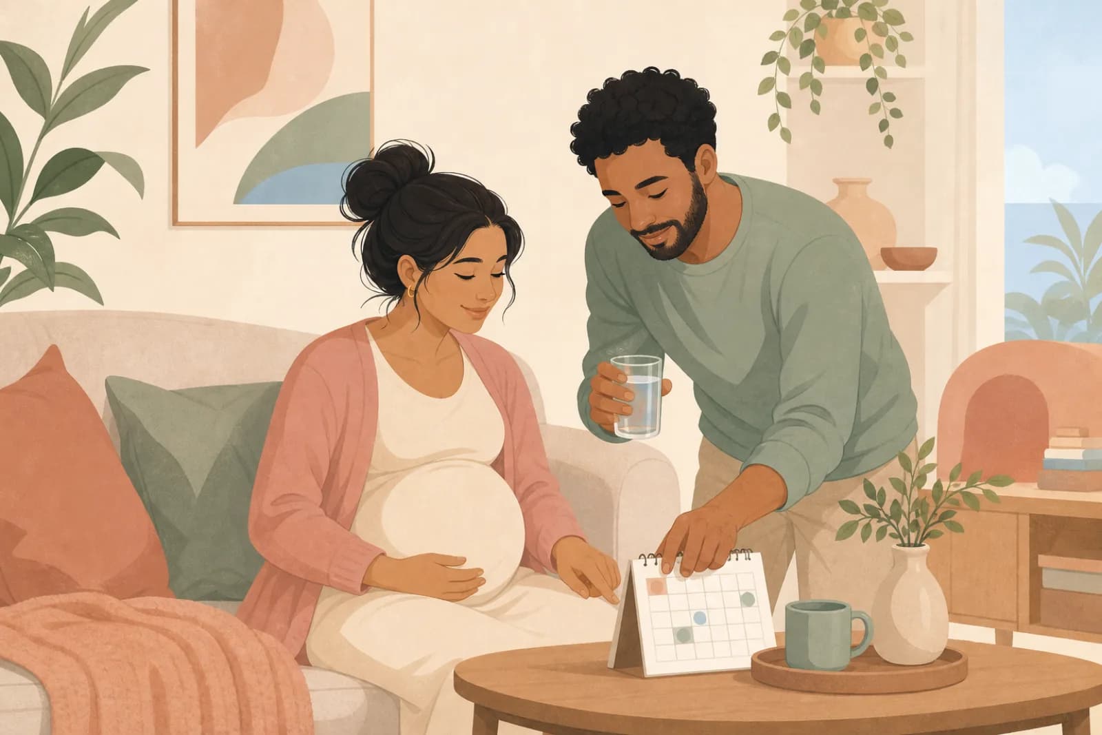 Illustration for A Pregnancy Guide for Fathers and Partners, Every Trimester